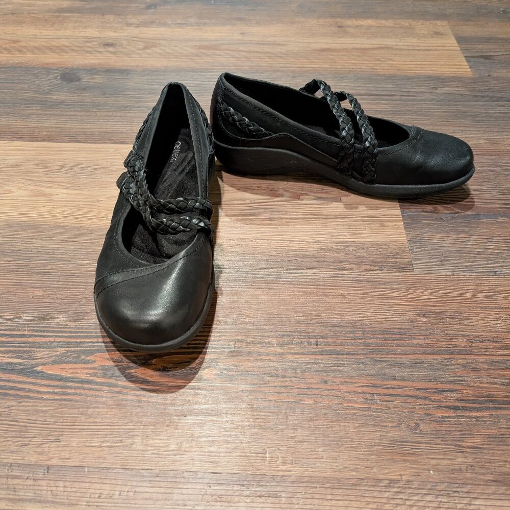 Aetrex Annie Mary Jane Black Shoes